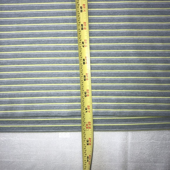 FOOTJOY Men's L Dallas Athletic Club Logo GOLF POLO SHIRT Gray Yellow Stripe - Picture 8 of 8